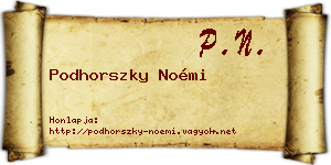 Podhorszky Noémi névjegykártya