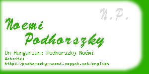 noemi podhorszky business card